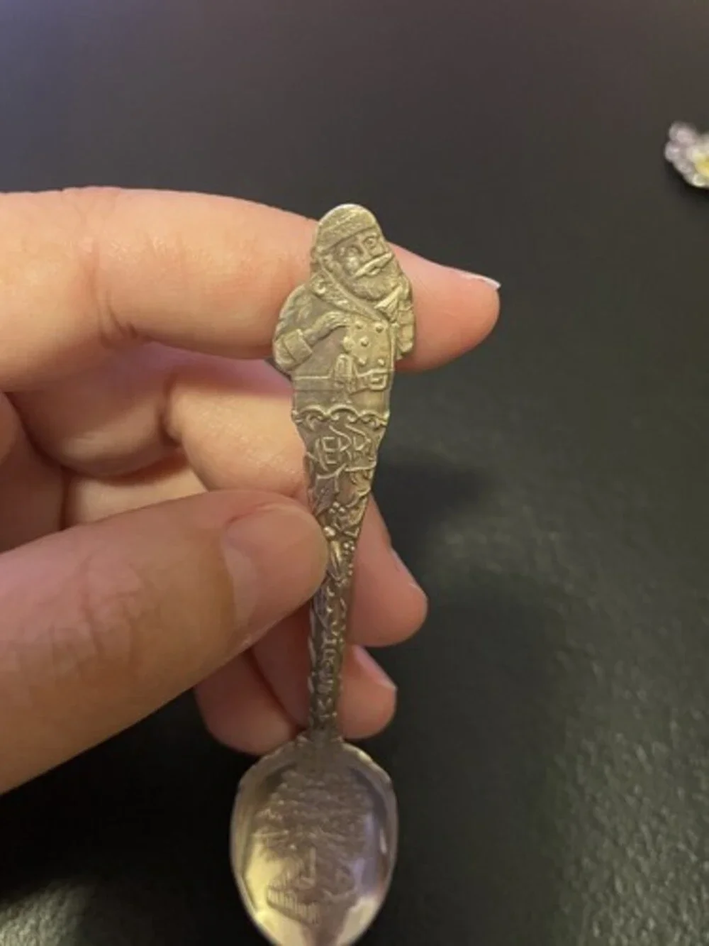 1893 J.H. Johnston & Co Merry Christmas Sterling Silver Souvenir Spoon